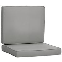 2er-Set Sitzkissen, 56 x 52 cm Stuhlkissen mit Reißverschluss, Stoffbezug, 7cm