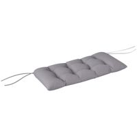 Bankauflage 105 x 46 x 12,5 cm Bankkissen mit Bändern, Outdoor Sitzkissen Grau