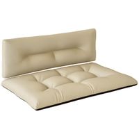 Palettenkissen 2er Set Sitzkissen Palettenpolster mit Getuftetem Design Kissen
