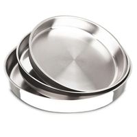 Almina Backofenblech 3er-Set – Edelstahl Backbleche 28/32/36 cm