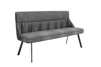 CALIFORNIA Bank, Metall schwarz pulverbeschichtet, Webstoff-Vintage Velvet