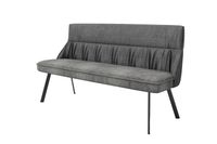 CALIFORNIA Bank, Metall schwarz pulverbeschichtet, Webstoff-Vintage Velvet