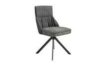 CALIFORNIA Stuhl, 2er Set, Metallgestell schwarz pulverbeschichtet, Webstoff-Vintage Velvet