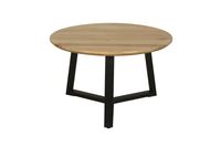 byLIVING Couchtisch CROSS, Breite 75 cm, Tischplatte Akazie natur, Gestell schwarz