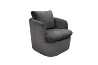 byLIVING Sessel HARMONY, Breite 72 cm, Grob-Cord dunkelgrau, Gestell dunkelgrau