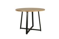 byLIVING Tisch ARROW, Breite 100 cm, Tischplatte Akazie natur, Gestell schwarz