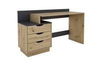 byLIVING Schreibtisch BELFAST, Breite 138 cm, Artisan Eiche (Eiche-Optik)