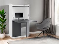 byLIVING Sekretär HANNES, Breite 80 cm, schwarz, weiß
