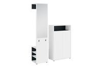 byLIVING Garderoben-Set LYON, Breite 110 cm, schwarz, weiß