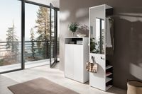 byLIVING Garderoben-Set LYON, Breite 110 cm, schwarz, weiß