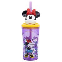 Disney Minnie Mouse Kinderbecher - 3D mit Strohhalm / 360 ml
