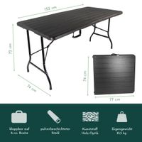 Klapptisch in Holzoptik