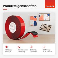 Doppelseitiges Montageklebeband für Spiegel & Deko - 3m x 19mm