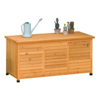 Outsunny Gartenschrank Gerätehaus Gerätescharank 127 x 56 x 60 cm Gelb