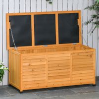 Outsunny Gartenschrank Gerätehaus Gerätescharank 127 x 56 x 60 cm Gelb