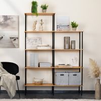 Regal INDU Oiled Oak -140 x 35 x 196 cm