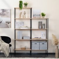 Regal INDU Light Oak -140 x 35 x 196 cm