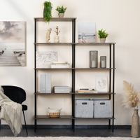 Regal INDU Dark Oak -140 x 35 x 196 cm