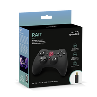 RAIT Gamepad - Wireless - for PC/PS3/Switch/OLED, rubber-black