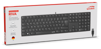 RIVA Slim Metal Scissor Keyboard, black - DE Layout