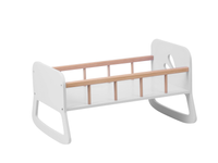 MOOVER Toys - Holz Puppenwiege / Puppenbett in weiß