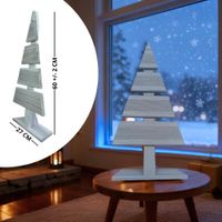 Weihnachtsdekoration 60cm Holz-Weihnachtsbaum Dekobaum Tannenbaum Grau