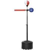 SPORTNOW Boxsack, 1,63-2,05m Boxständer mit Punchingball, Reflexstange, Pratze