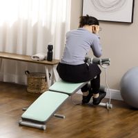 SPORTNOW Sit Up Bank Klappbarer Bauchtrainer, 5-Fach Verstellbare Trainingsbank