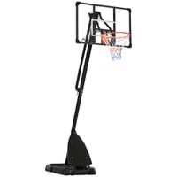 SPORTNOW Basketballständer 293-350 cm Basketballkorb mit Ständer, Rollen Stahl