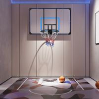SPORTNOW Basketballkorb, Basketballbrett mit Korb Wandmontage für Outdoor, Stahl