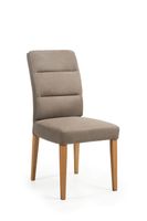 4er Set Polsterstuhl Hamburg Eiche lackiert Taupe