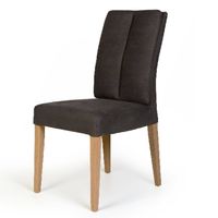 4er Set Polsterstuhl Hamburg Eiche lackiert Anthrazit