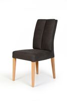 4er Set Polsterstuhl Hamburg Eiche bianco lackiert Anthrazit