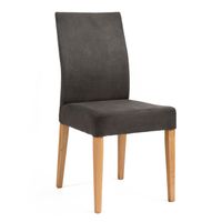 4er Set Polsterstuhl Olomouc Eiche Natur lackiert Anthrazit