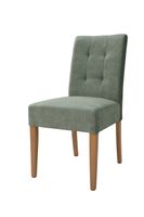 4er Set Polsterstuhl Ostrava Eiche Natur lackiert Iceberg Green