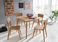 4er Set Holzstuhl Prag Eiche geölt Massivholz