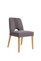 4er Set Polsterstuhl Rostock Eiche lackiert Anthrazit Eiffel Tower