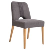 4er Set Polsterstuhl Rostock Eiche lackiert Anthrazit Eiffel Tower