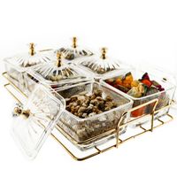 Glasbehälter Set 13-teilig – Mit goldfarbenem Ständer & Deckeln