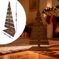 Weihnachtsdekoration 90cm Hoch Holz-Weihnachtsbaum Dekobaum Tannenbaum Braun