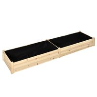 Outsunny Blumenkasten, Pflanzkasten mit 2 Pflanzbereichen für Gemüse im Garten