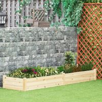 Outsunny Blumenkasten, Pflanzkasten mit 2 Pflanzbereichen für Gemüse im Garten