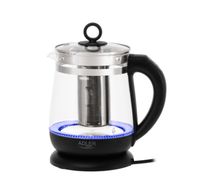 Adler AD 1299 Wasserkocher/Teekocher – 1,5 L, 2200 W, mit Sieb, Schwarz