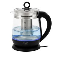 Adler AD 1299 Wasserkocher/Teekocher – 1,5 L, 2200 W, mit Sieb, Schwarz