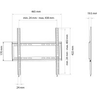 TV Wandhalter "FIXED 2" bis 75 Zoll