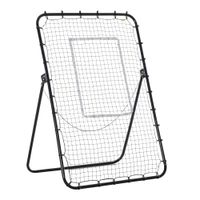 HOMCOM Fußball Rebounder, Klappbarer Fußballtor, Kickback Rückprallwand Schwarz