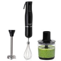 Adler AD 4620 B Stabmixer-Set – 3-in-1 mit Zerkleinerer, Schneebesen & Becher