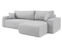 Ecksofa Austin 272x224 cm Cord Silbergrau Poso 110