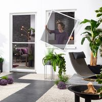 Hecht Alu-Fensterbausatz "MASTER SLIM" 130x150 cm, weiß, mit Pollenschutzgewebe