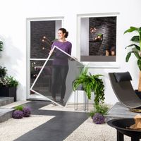 Hecht Alu-Fensterbausatz "MASTER SLIM" 130x150 cm, weiß, mit Pollenschutzgewebe